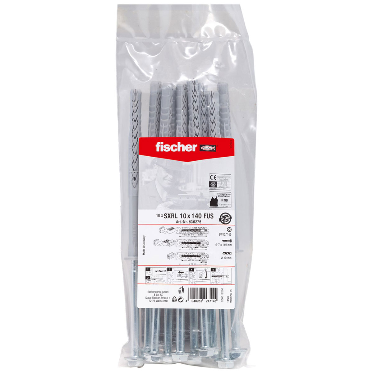 Fischer  Langschaftdübel SXRL 10 x 140 mm 10 Stück | 140 | 130144
