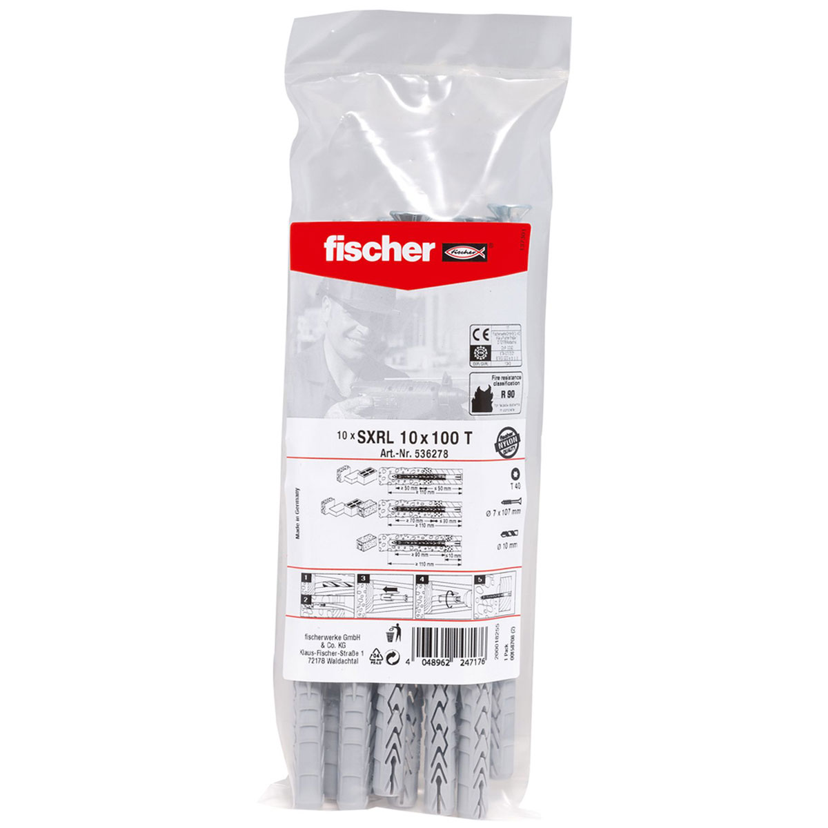 Fischer  Langschaftdübel SXRL 10 x 100 mm T 10 Stück | 100 | 130252