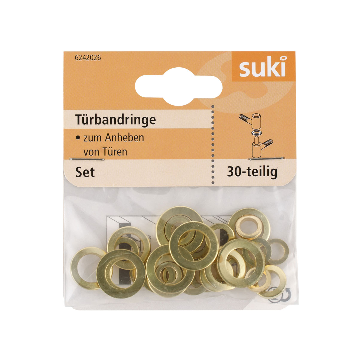 Suki Türbandring Stahl Durchmesser 5 x 10 x 2 cm 30 Stück | Stahl | Ø5x10x2 | 131048