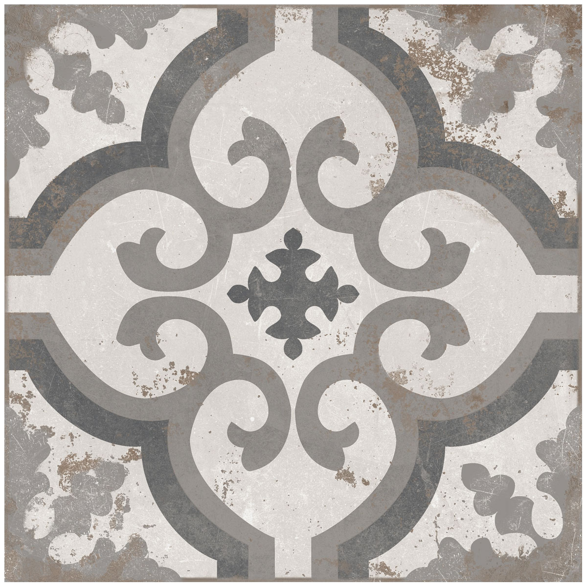 Feinsteinzeug Zeta Grey glasiert matt 20 x 20 x 1 cm | 132343