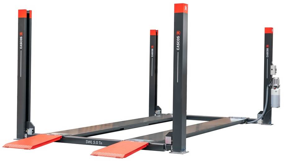 4 Säulen Hebebühne 5000kg 5,7m Plattform 230-400V