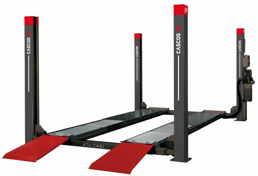 4 Säulen Hebebühne 4000kg 4,8m Plattform 230-400V