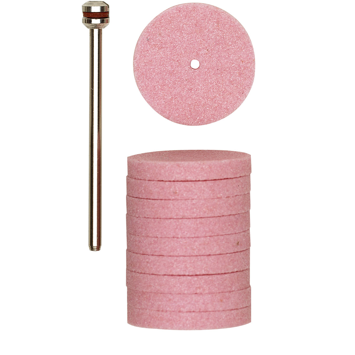 Proxxon Micromot Edelkorund-Schleifscheiben Durchmesser 22 mm 10 Stück mit Träger | 142643