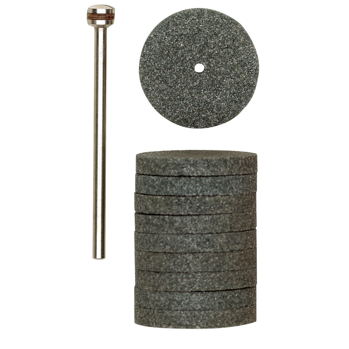 Proxxon Micromot Silicium-Karbid-Schleifscheiben Durchmesser 22 mm 10 Stück mit Träger | 142644