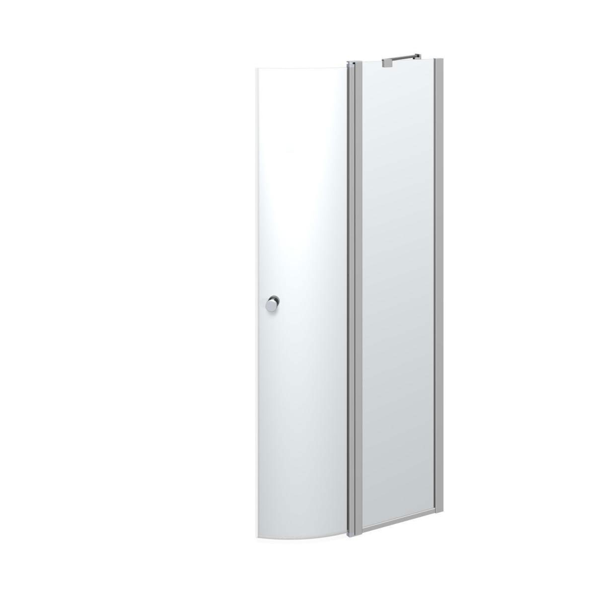 Scanbad Drehtür mit Festteil 200 x 80-82 cm klar | 215425