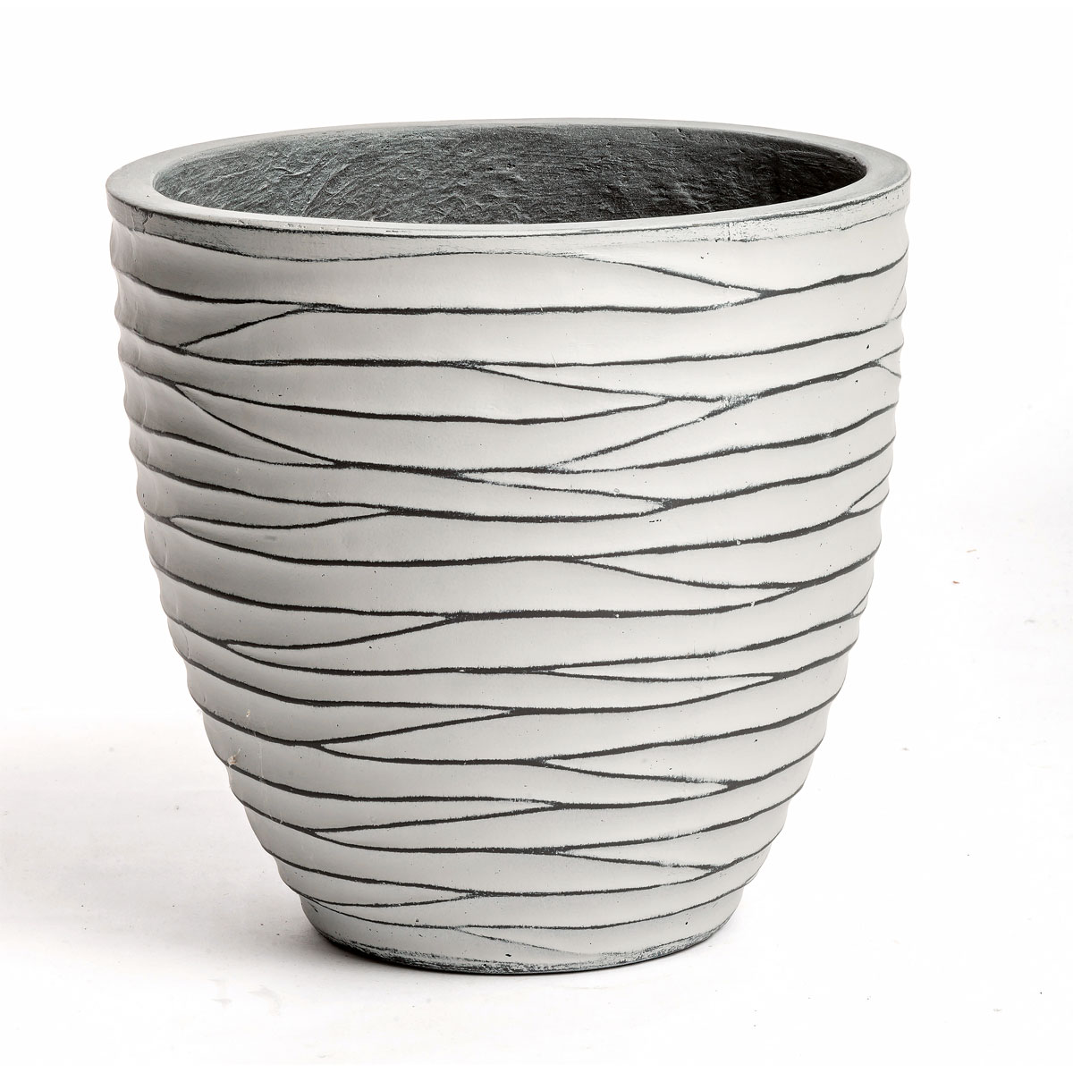 Haveson Pflanztopf Big Groove Durchmesser 36,5 x 35 cm Light cement | Ø36,5x35 | 228102