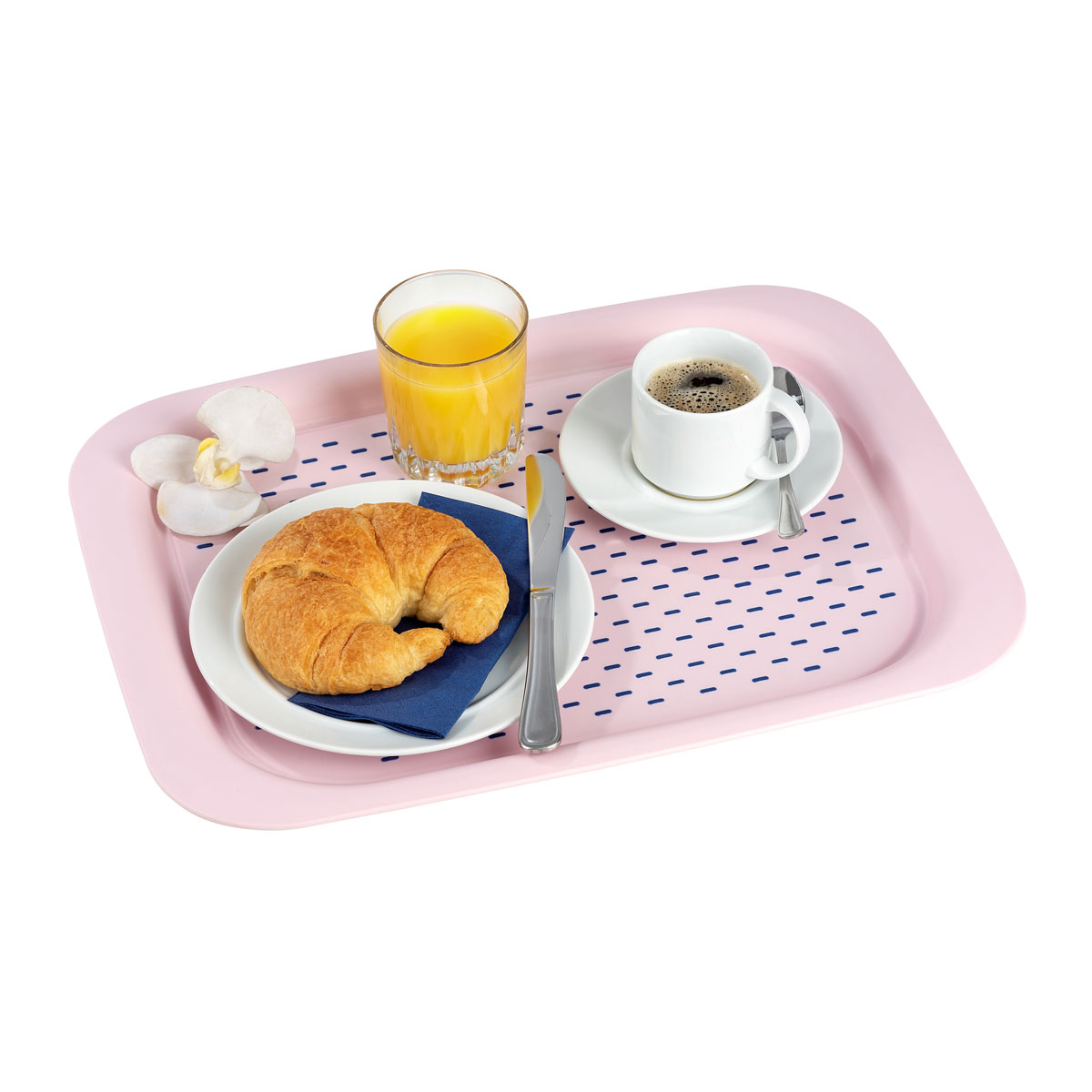 Wenko Anti-Rutsch Tablett 41,5 x 31,5 x 2,5 cm Rosa | 235510