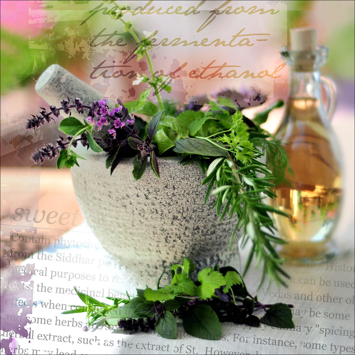 Canvas-Art Herbage pestle I 30 x 30 cm | 237900