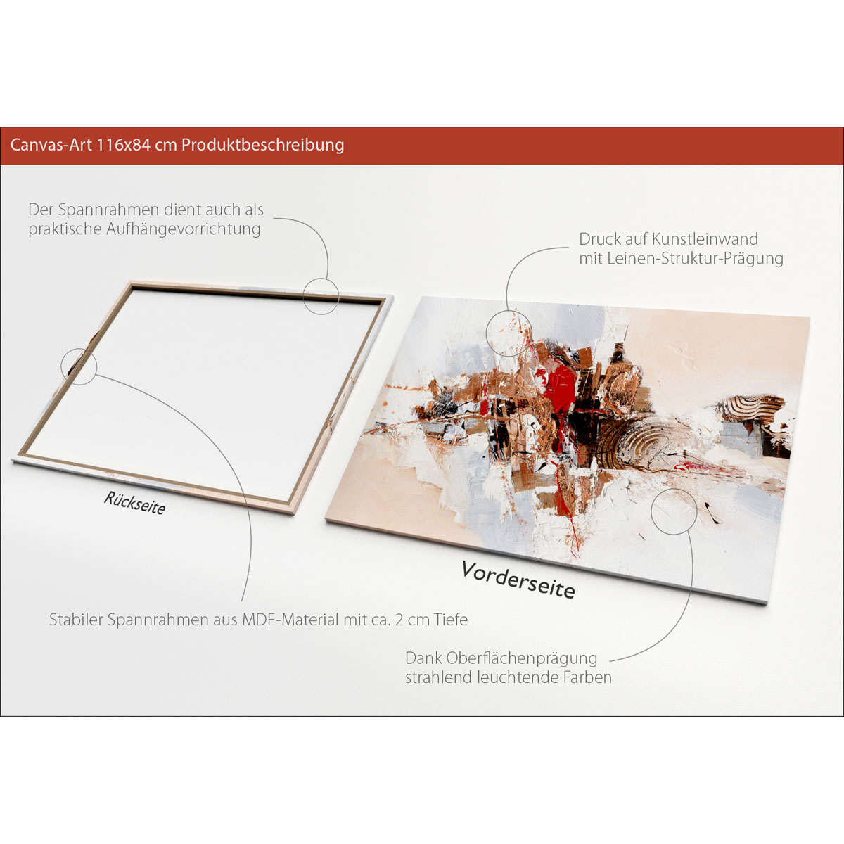 Canvas-Art Elemente I 90 x 120 cm | 237911 – Bild 4