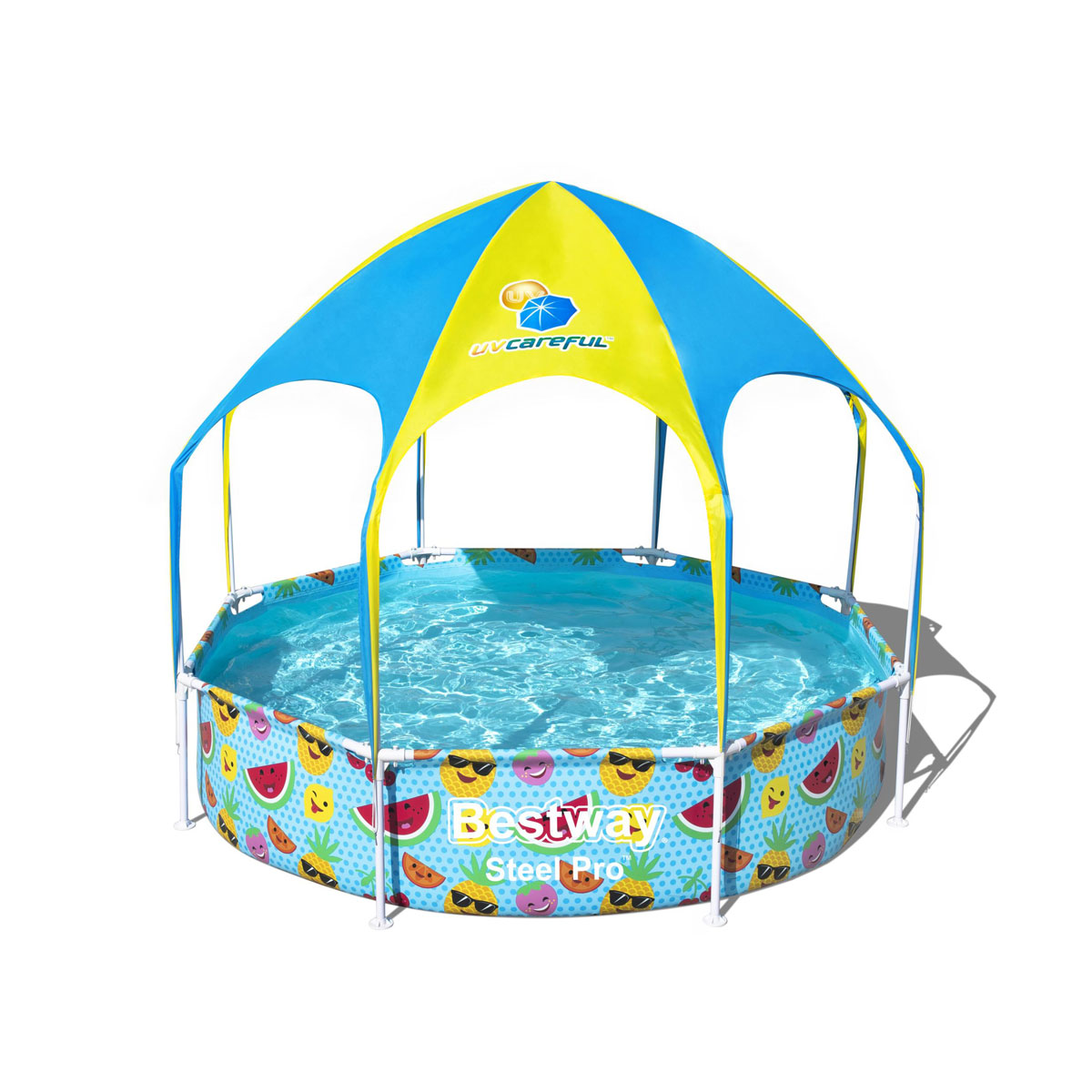 Bestway Stahlwandpool Splash-in-Shade mit Sonnendach 244 x 51 cm bunt | 245195