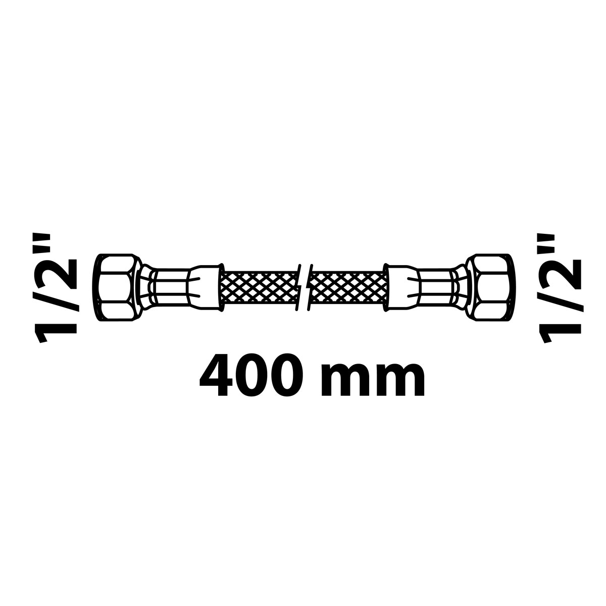 Kirchhoff Flex-Anschlussschlauch 40 cm 1/2" x 1/2" IG | 1/2" x 1/2" IG | 40 | 247243 – Bild 3