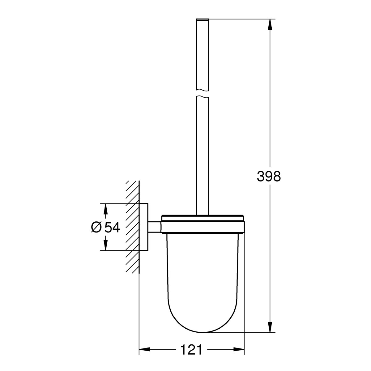Grohe Toilettenbürstengarnitur Essentials 12,1 x 39,8 cm | 264743 – Bild 3