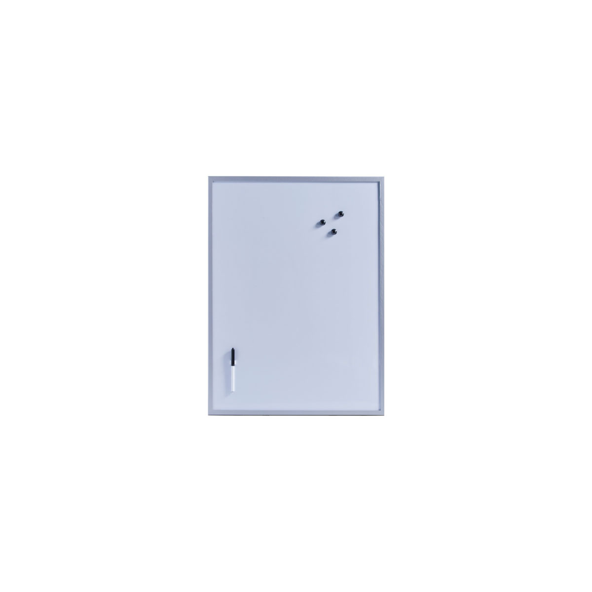 Magnet- und Schreibtafel 60 x 80 cm alugrau | 266696