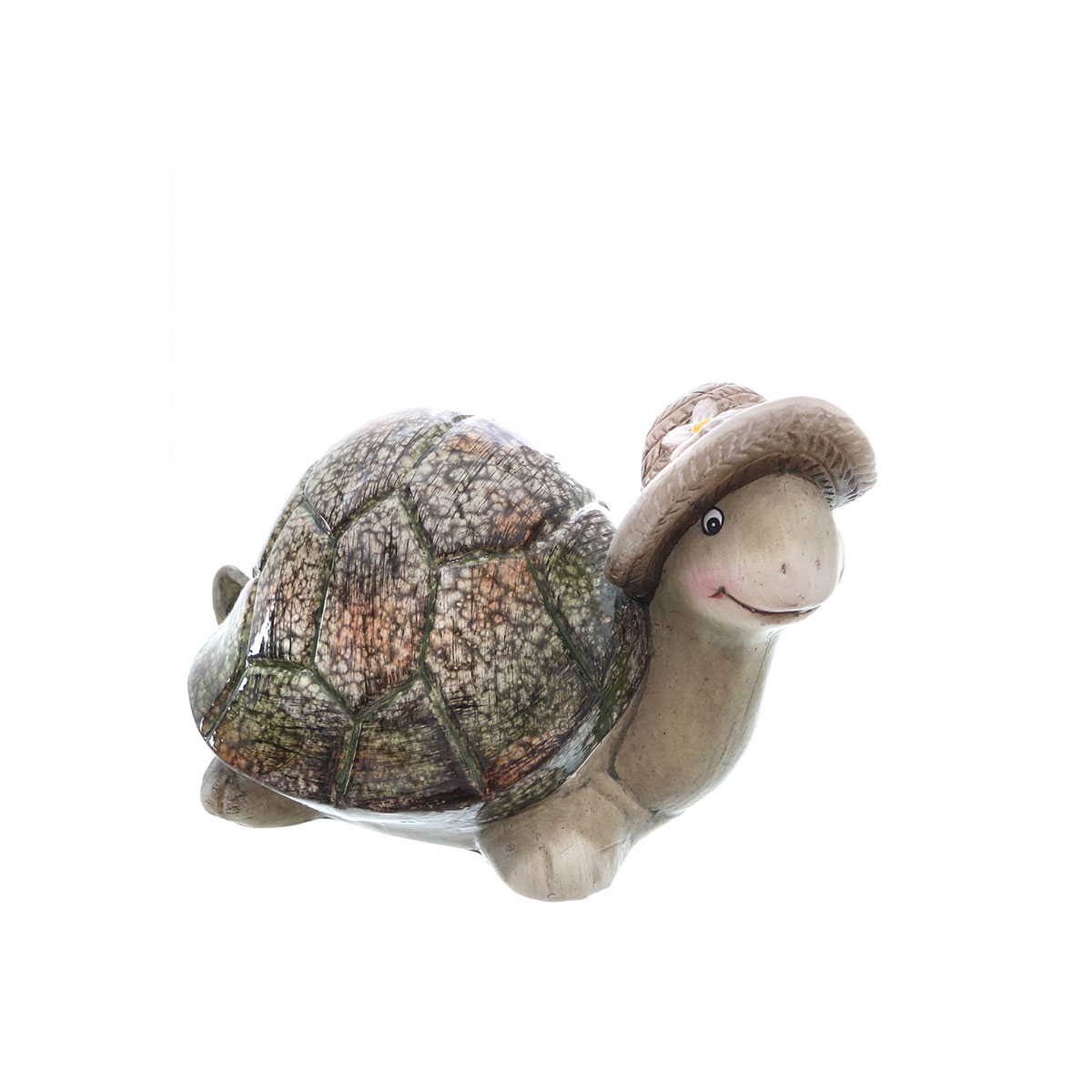 Schildkröte mit Hut 20 x 14 x 13 cm grün/grau | 13 | 267018