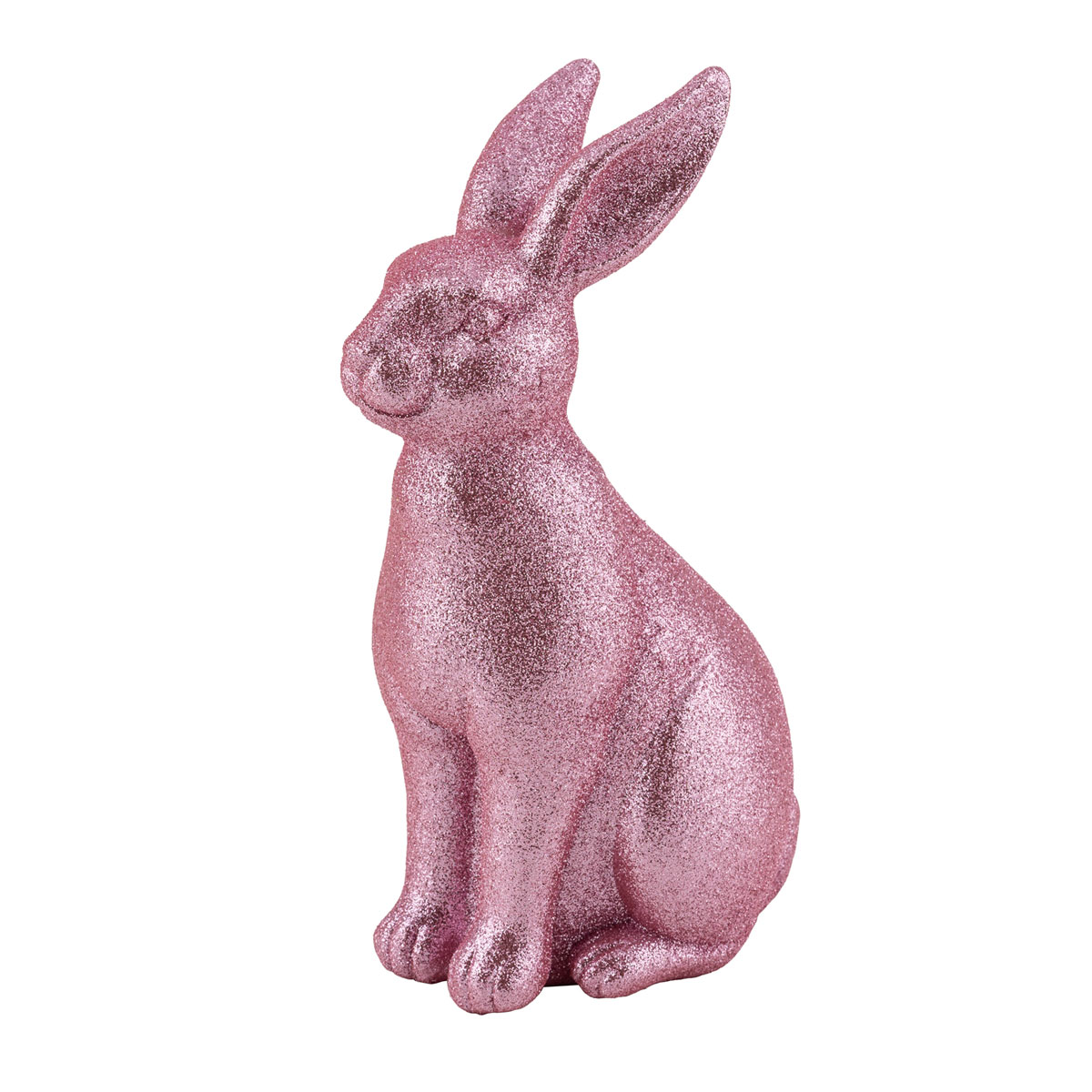 Kunstgewerbe Gehlmann Dekofigur Hase rosa/glitzer 12 x 9 x 22 cm | 12 | 22 | 9 | 267061