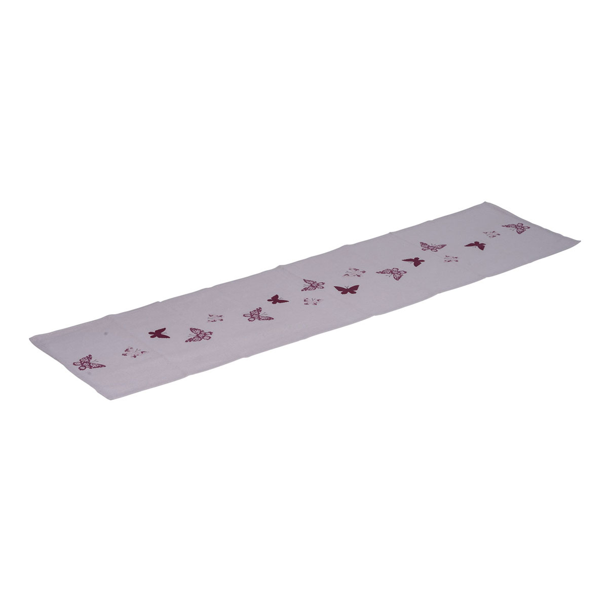 Stoff-Tischläufer Schmetterlingsmuster 40 x 150 cm rosa | 267067