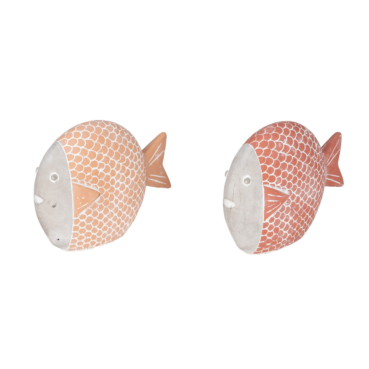 Zement-Fisch schmal 3 x 9,5 x 7 cm lachsfarben-braun | 267118