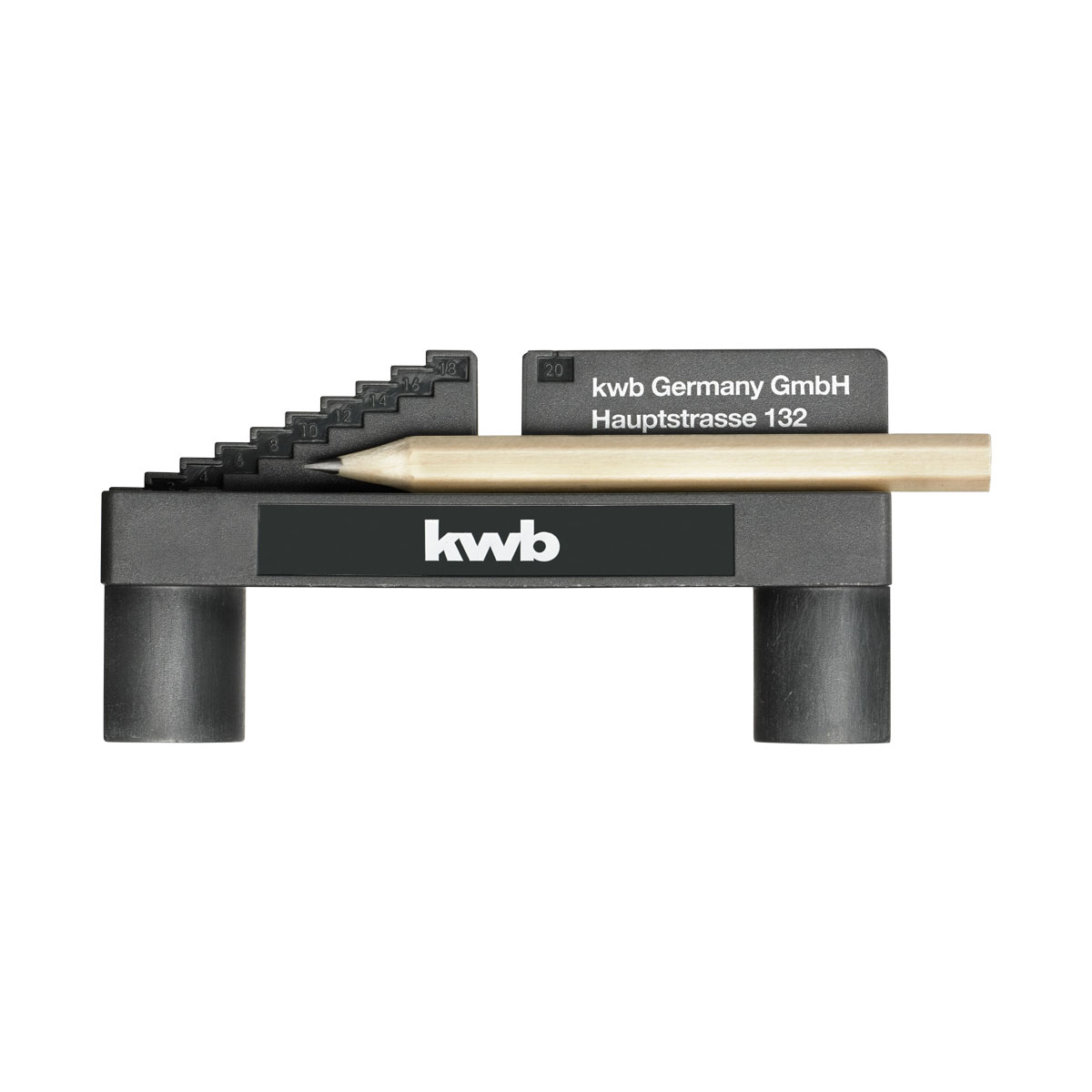kwb  Mittenfinder mit Bleistift und metrischer Skala als Anzeichenhilfe von 1-20 mm | 276616