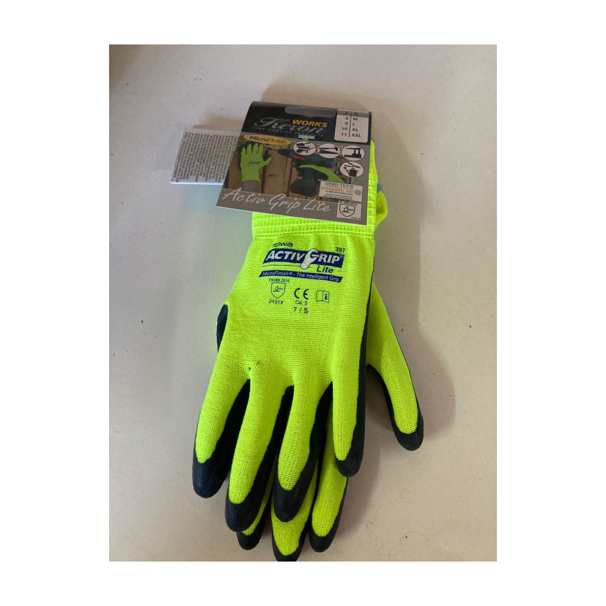 Arbeitshandschuh Towa ActivGrip Lite gelb Größe 7/S | 357375
