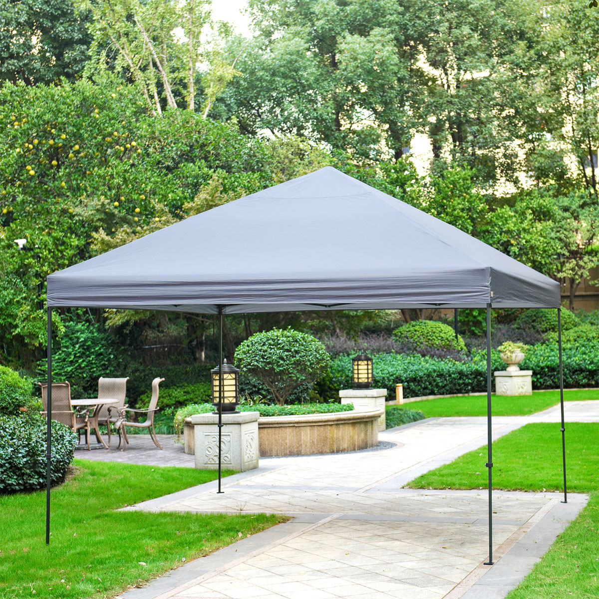 Haveson Faltpavillon LxBxH 367 x 366 x 340 cm Farbe grau Stahlrahmen Überzug aus Polyester | 501182