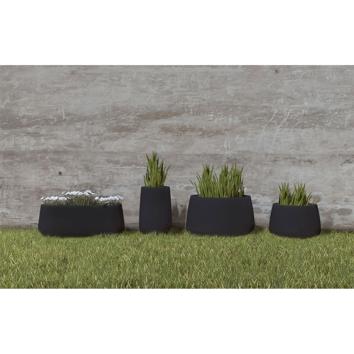 NewGarden Blumentopf Camelia 80 Durchmesser 79 cm schwarz | 501609