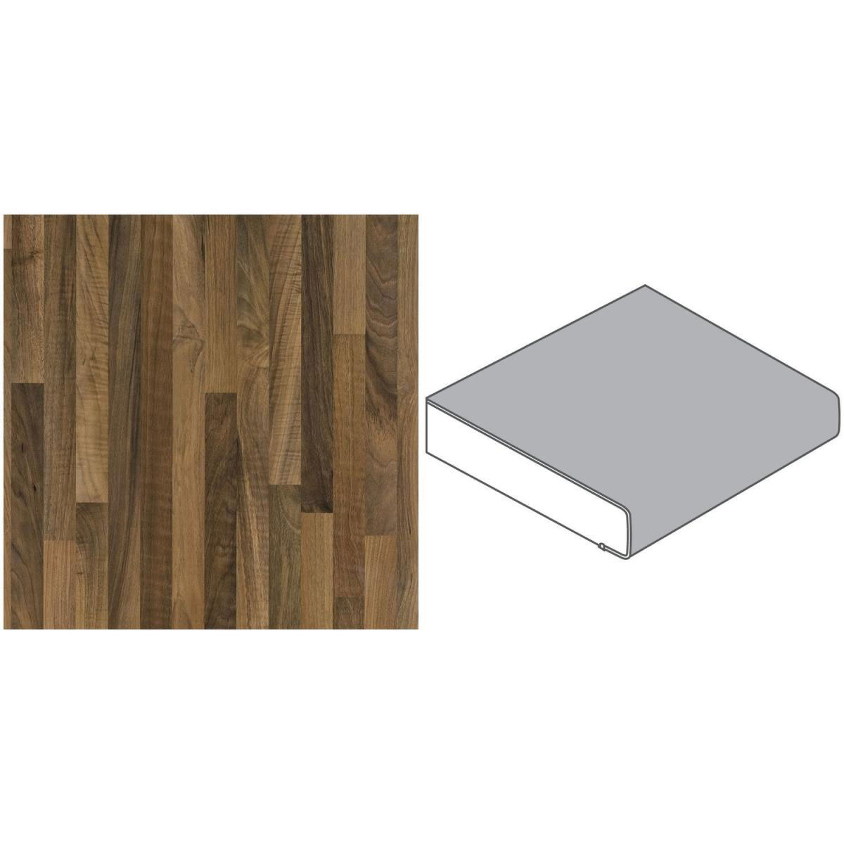 Getaelements Küchenarbeitsplatte nussbaum butcherblock hell 4100 x 600 x 39 mm | 523564