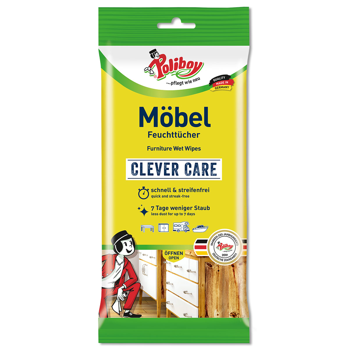 Poliboy Möbel-Feuchttücher 24 Stück | 543265