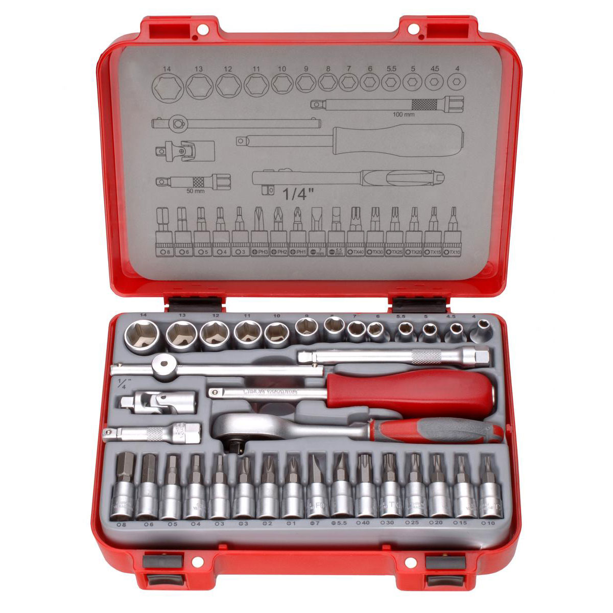MyTool Steckschlüsselsatz 1/4 Zoll 35-teilig | 549510