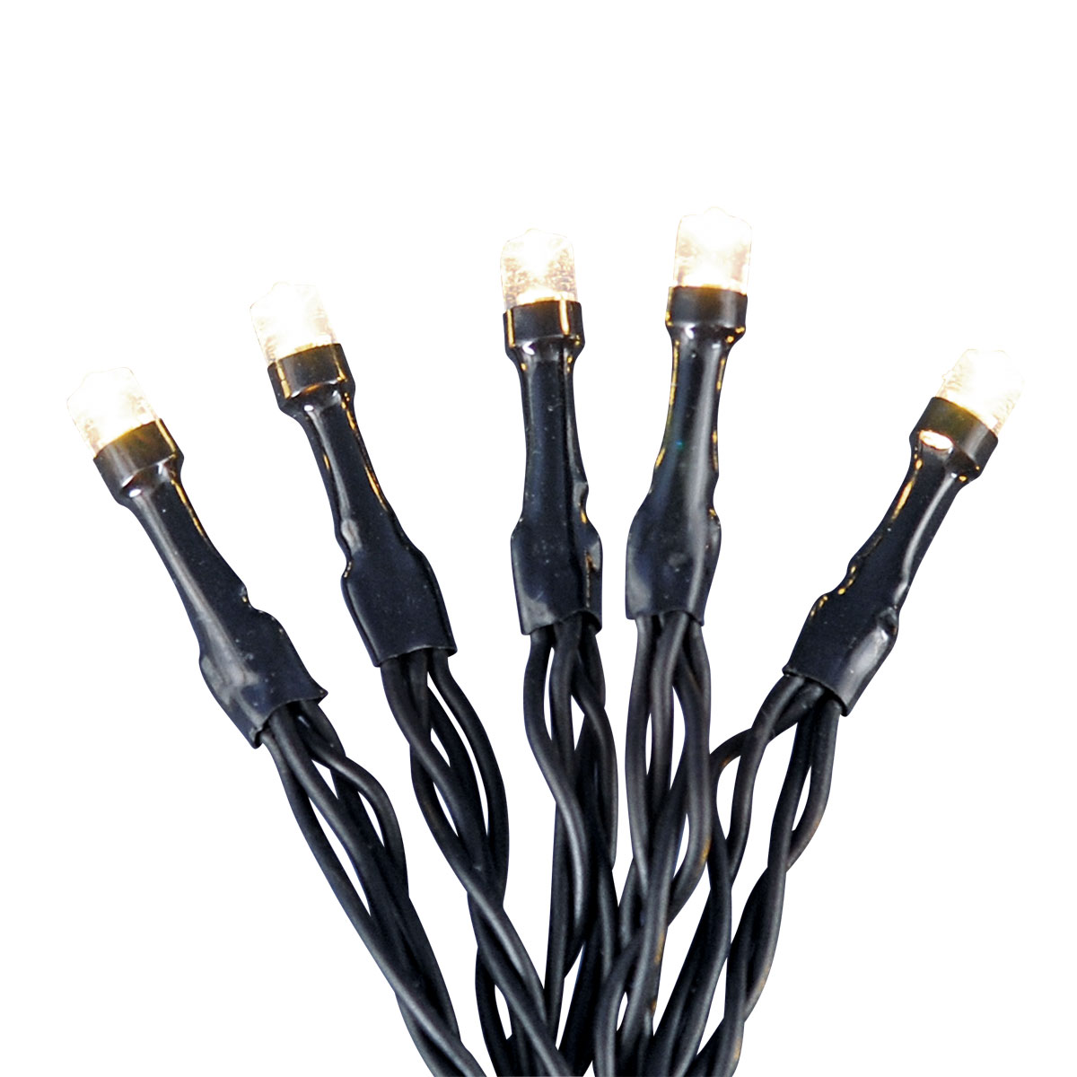 Batteriebetriebene LED-Lichterkette 20 LEDs schwarz | 592338