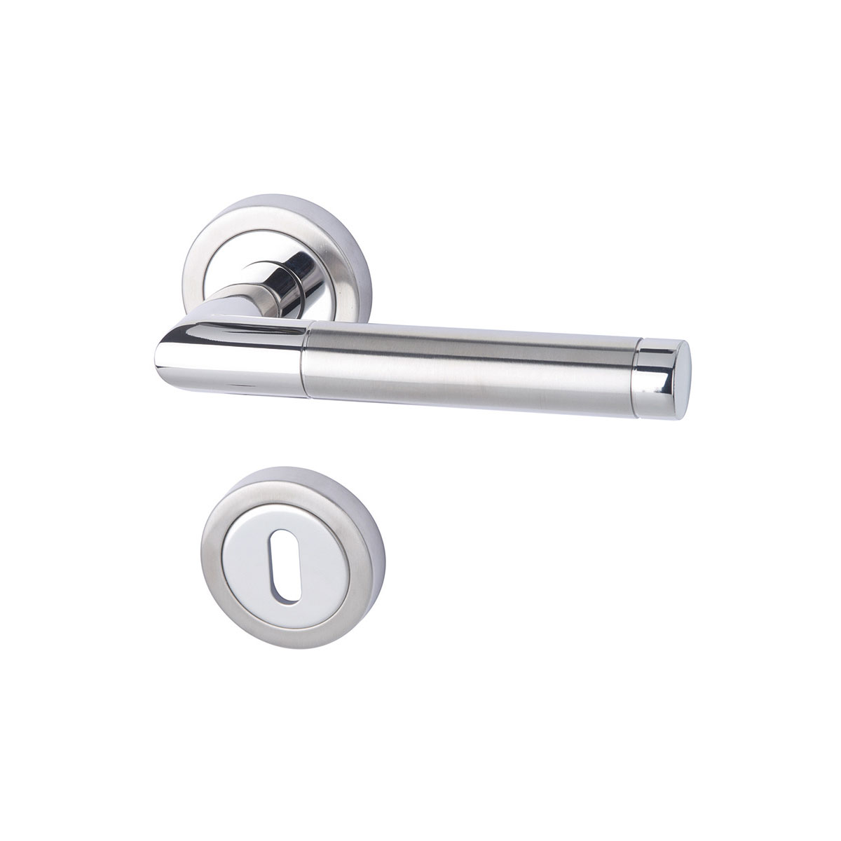 Alpertec Rosettengarnitur Dallas II-R Edelstahl poliert/satiniert BB | 654157