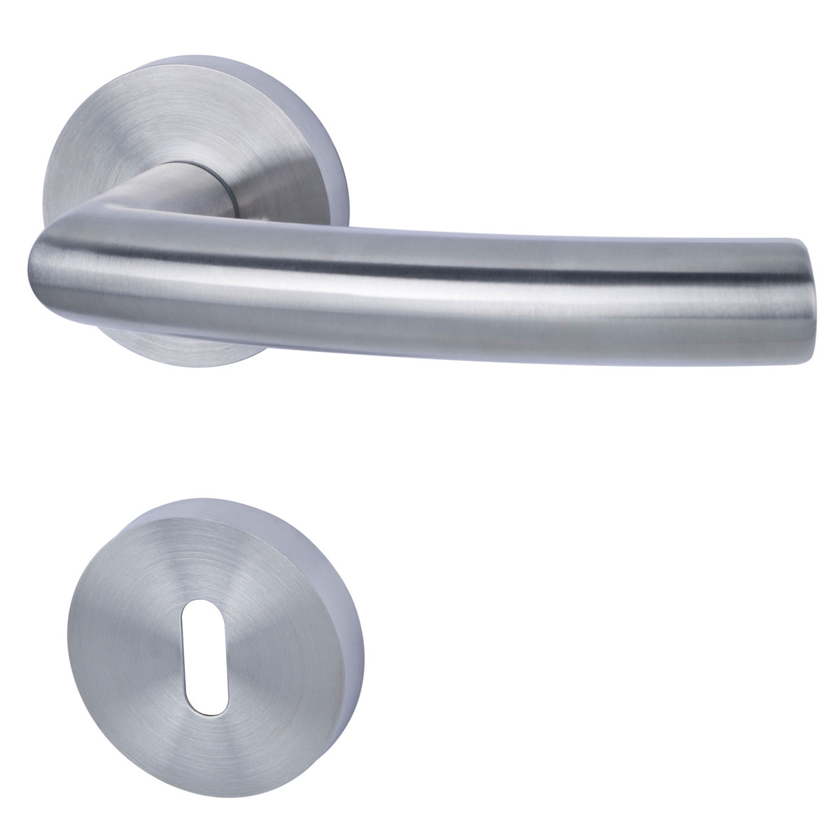 Alpertec Rosettengarnitur Fair II-R Edelstahl satiniert BB | 654192
