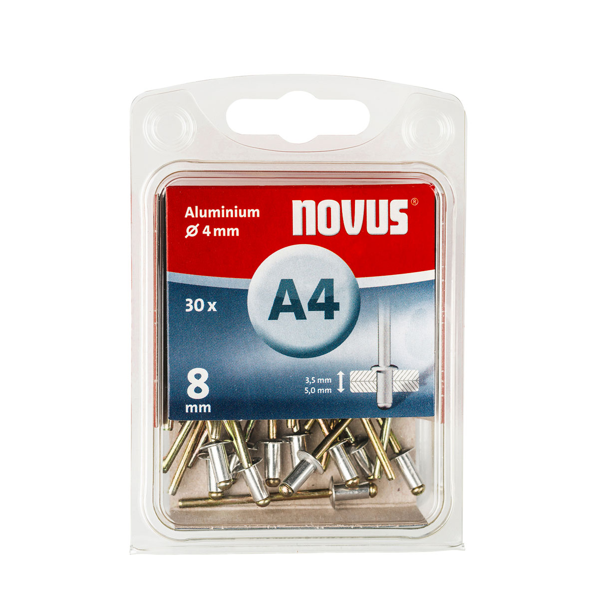 Novus Alu Blindnieten A 4 x 8 30 Stck. | 708485