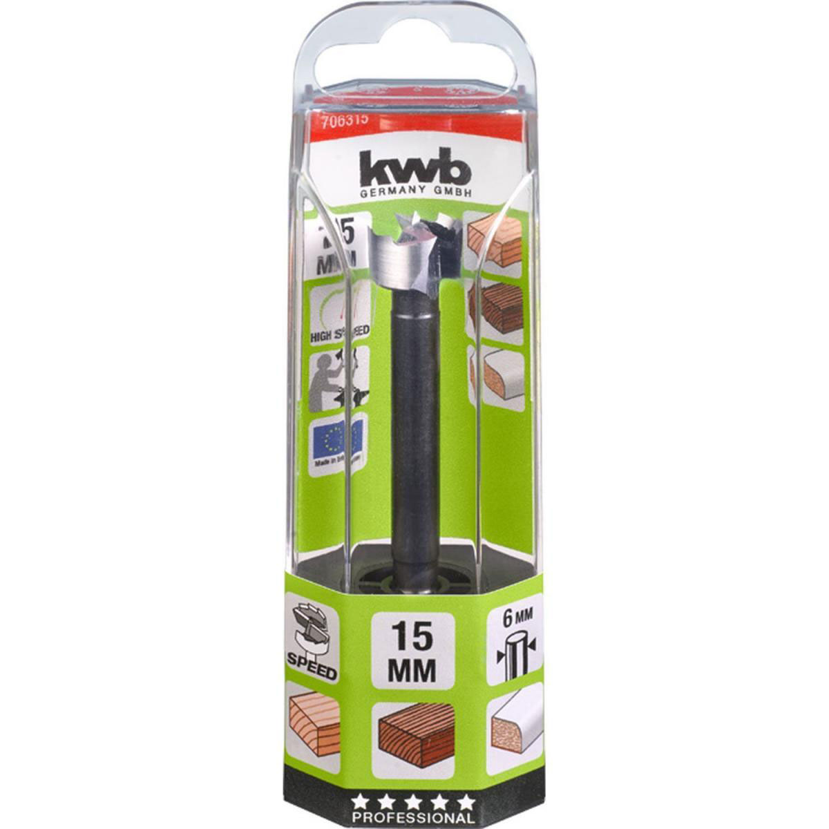 kwb  Forstnerbohrer Speed Durchmesser 15 mm | 15 | 732277 – Bild 3