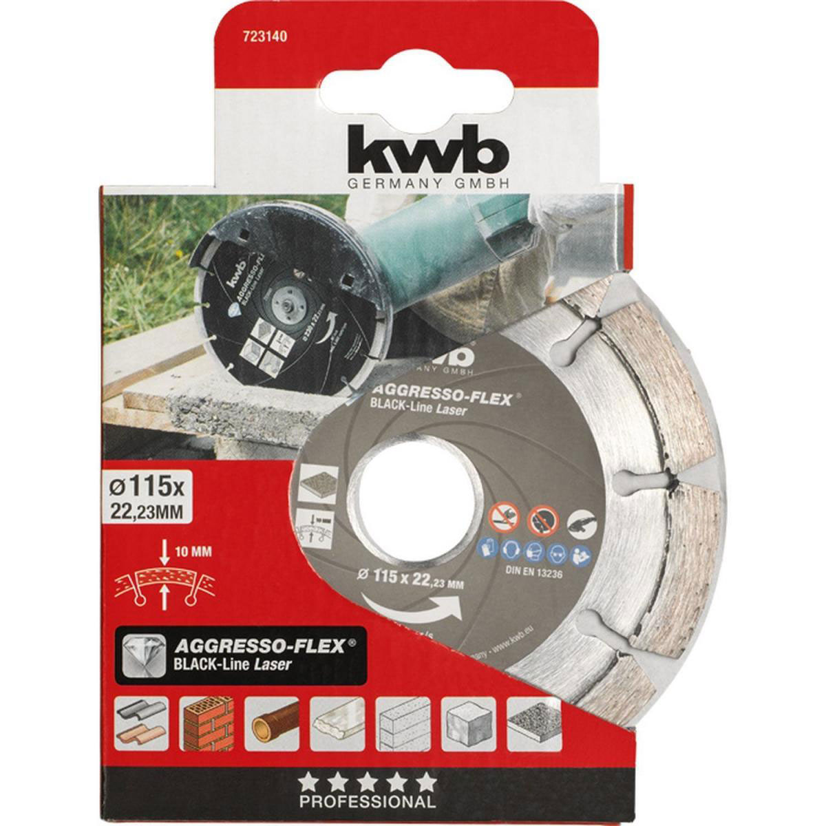 kwb  Trennscheiben Aggreso Flex Black Line Diamant Durchmesser 115 mm | 115 | 742356 – Bild 3