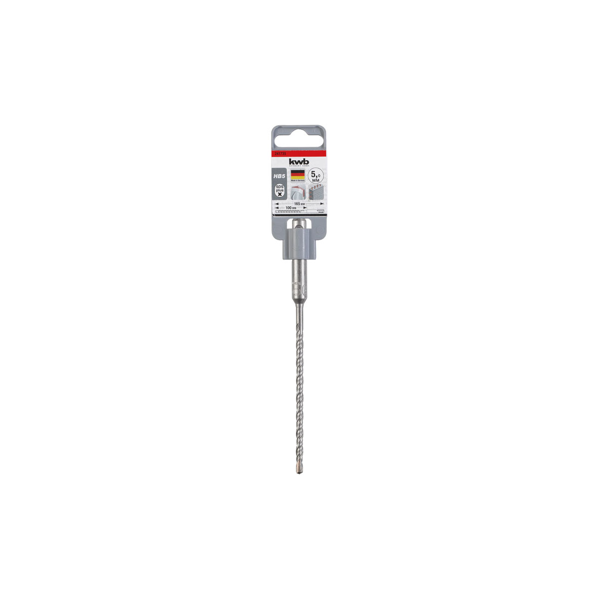 kwb  Hammerbohrer HB 5 SDS plus Durchmesser 5 mm | 5 | 165 | 774032 – Bild 3