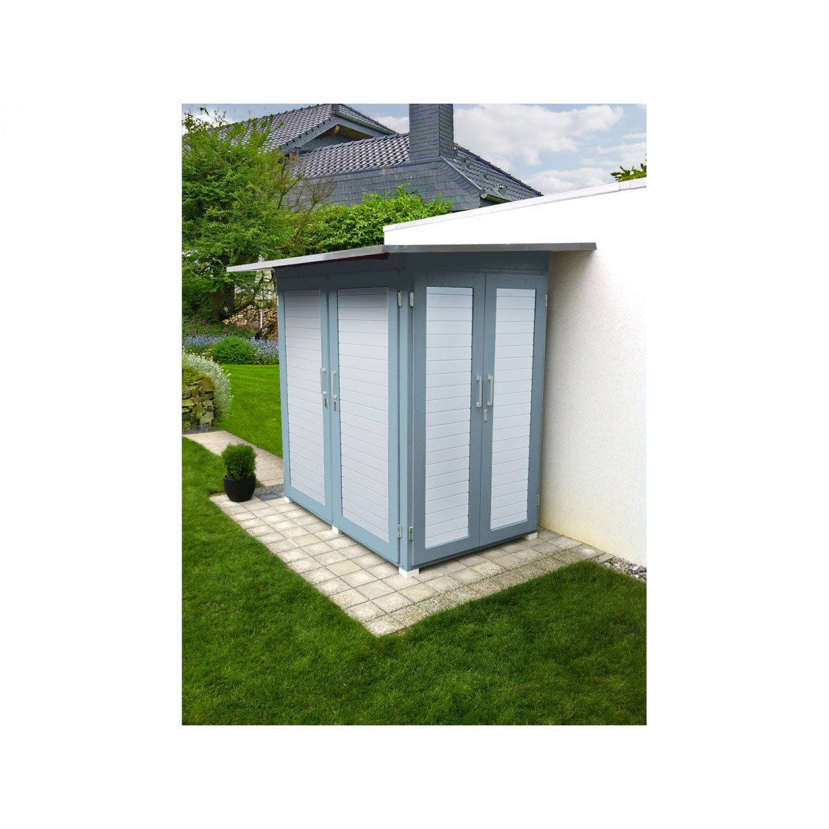 Weka Gartenschrank Q ohne Bikelager grau | grau | 885186