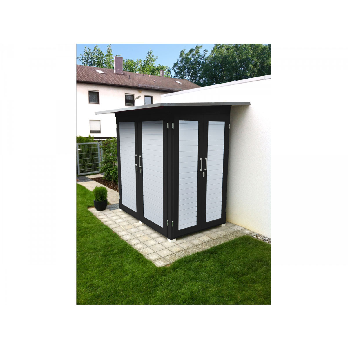 Weka Gartenschrank Q ohne Bikelager anthrazit | anthrazit | 885188