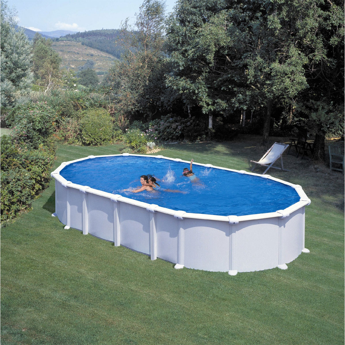 Ovalformbecken-Set High Line 730 x 375 x 132 cm ohne Stützen | 375 | 730 | 892538