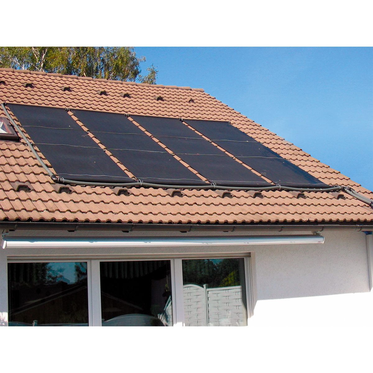 Solarabsorber-Set 400 x 120 cm 2 Module inkl Montageset | 400x120 | 892642