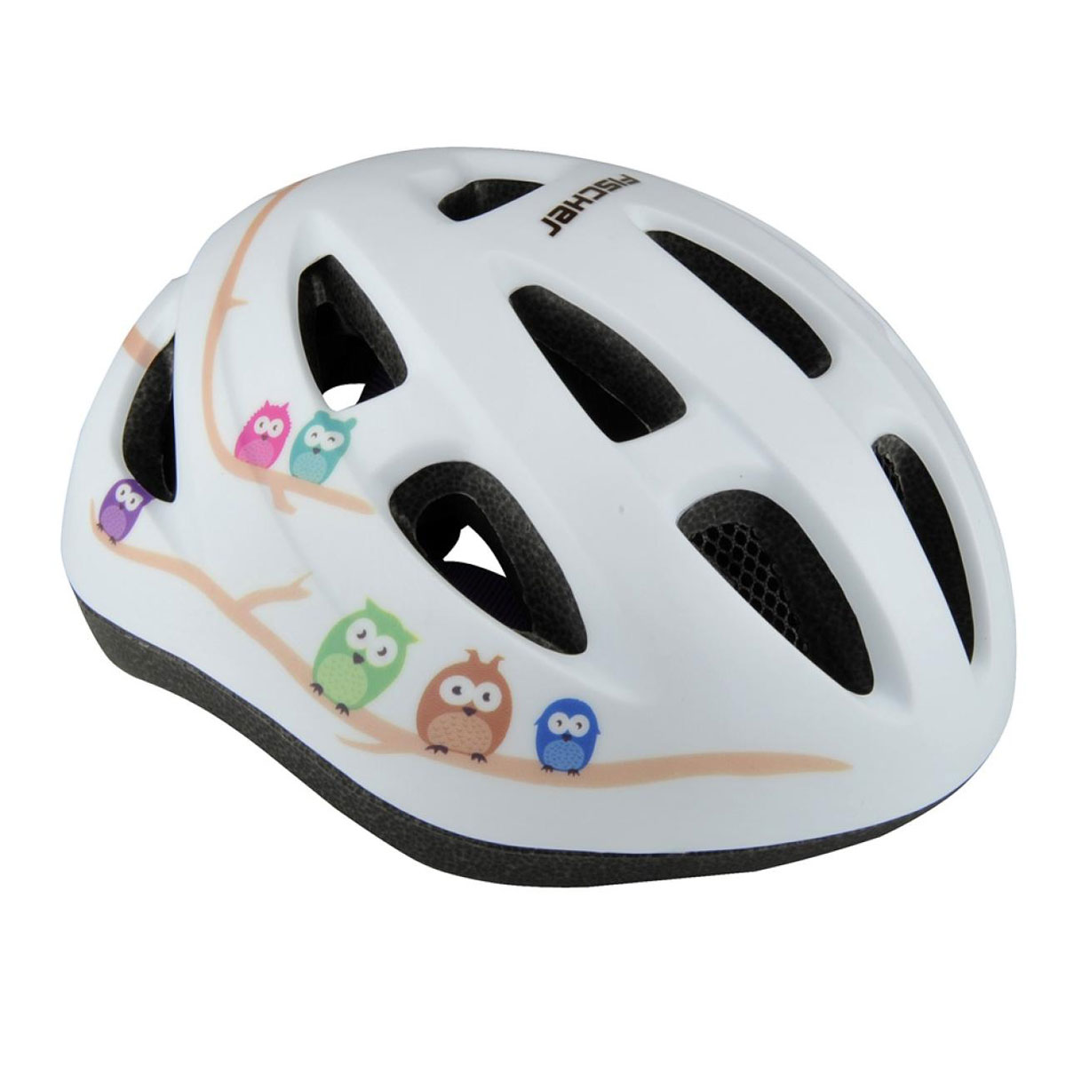Fischer Bikes Kinder-Fahrradhelm Eule weiß Größe S/M | S/M | 918442