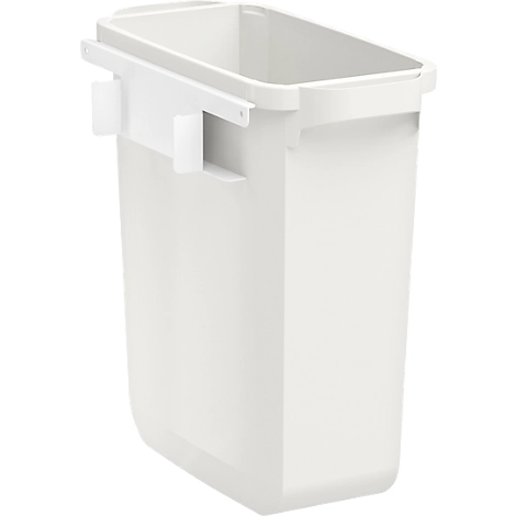 Abfallbehälter für Treston QuatreX, 60 Liter Kapazität, B 280 x T 530 x H 585 mm, Polypropylen, lichtgrau RAL 7035