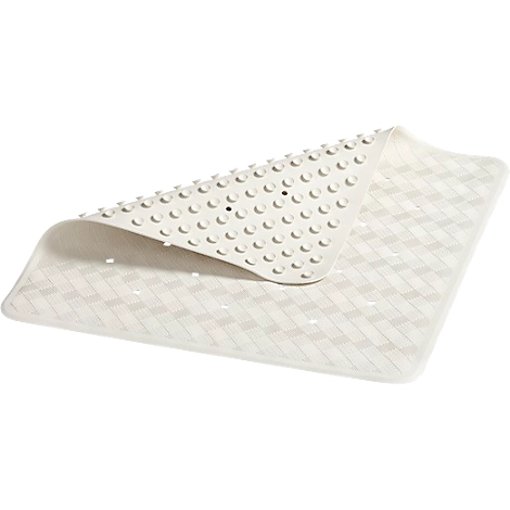 Badematte Rubbermaid® Safti-Grip®, mit Saugnäpfen, schimmelresistent, latexfrei, L 571 x B 355 mm, Gummi, weiß