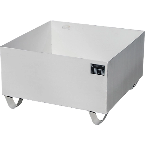 Bauer Auffangwanne VAW-1, L 800 B x 800 x H 465 mm, bis 210 l, Edelstahl, unterfahrbar