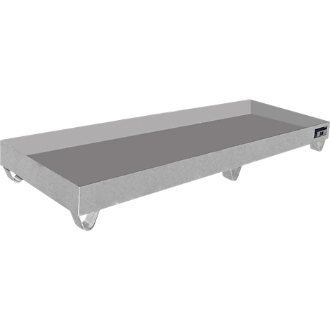 Bauer Auffangwanne VAW-4/B, L 2400 B x 800 x H 250 mm, bis 241 l, Edelstahl, unterfahrbar