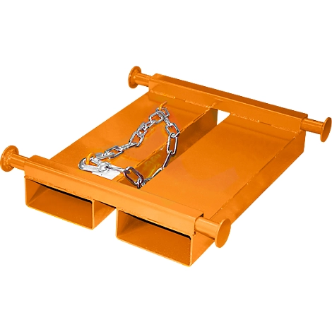 Bauer Big-Bag-Traverse TBB-E, für Stapler, L 650 x B 610 x H 145 mm, bis 1000 kg, Stahl, Gelborange