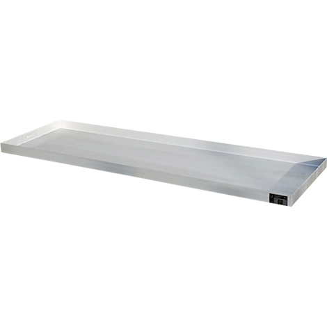 Bauer Kleingebindewanne KGW 5 V4A, ohne Lochblechrost, L 1850 x B 600 x H 60 mm, 60 L, 150 kg, Edelstahl 1.4571, Silber
