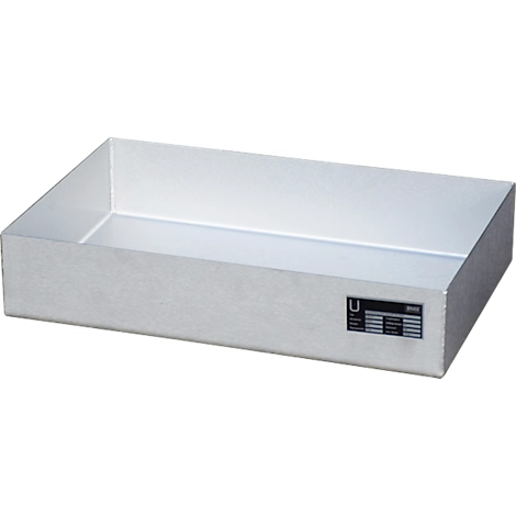 Bauer Kleingebindewanne KGW-P 1 V4A, für Euro- und Chemiepaletten, Edelstahl, L 600 x B 400 x H 120 mm, bis 50 kg