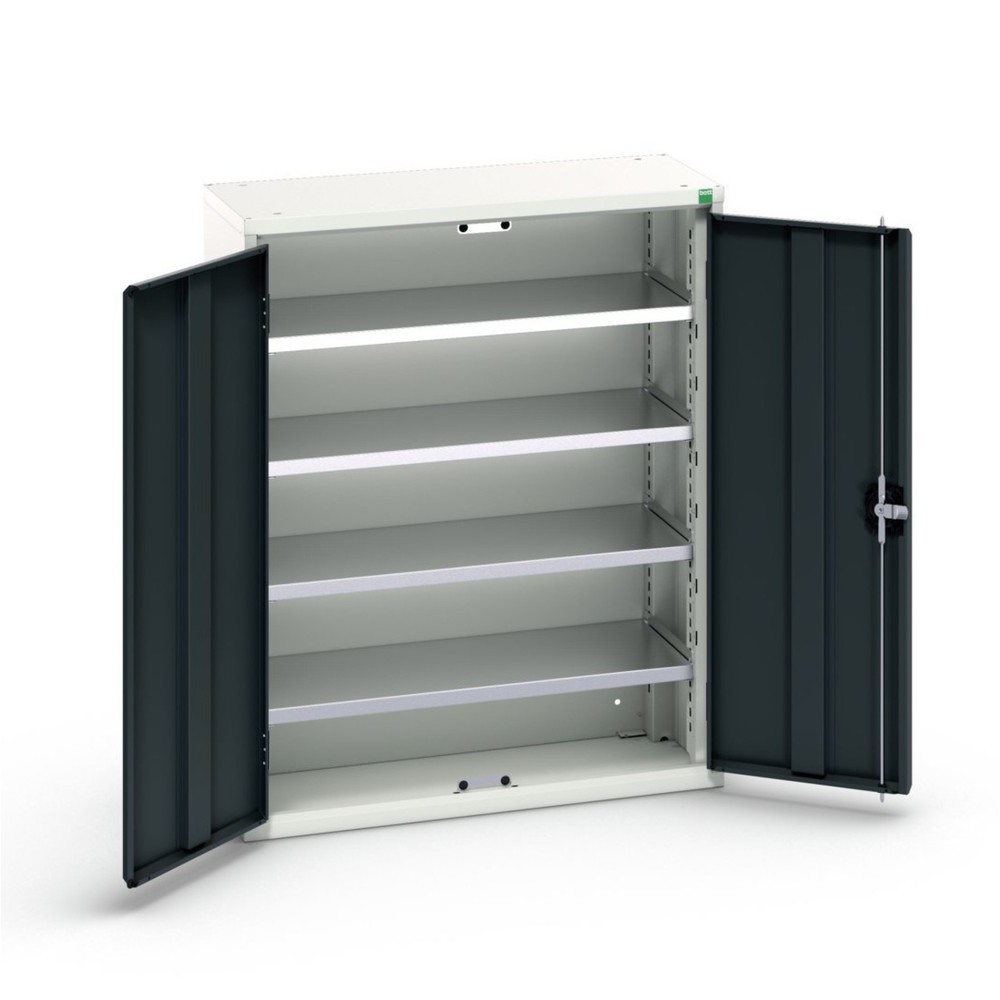 bott verso Magazinschrank, mit 4 Fachböden und 20 Sichtlagerkästen