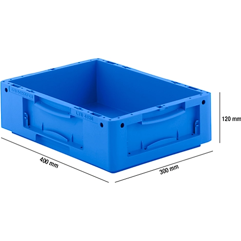 Euro Box Serie LTB 4120, aus PP, Inhalt 10 L, ohne Deckel, blau