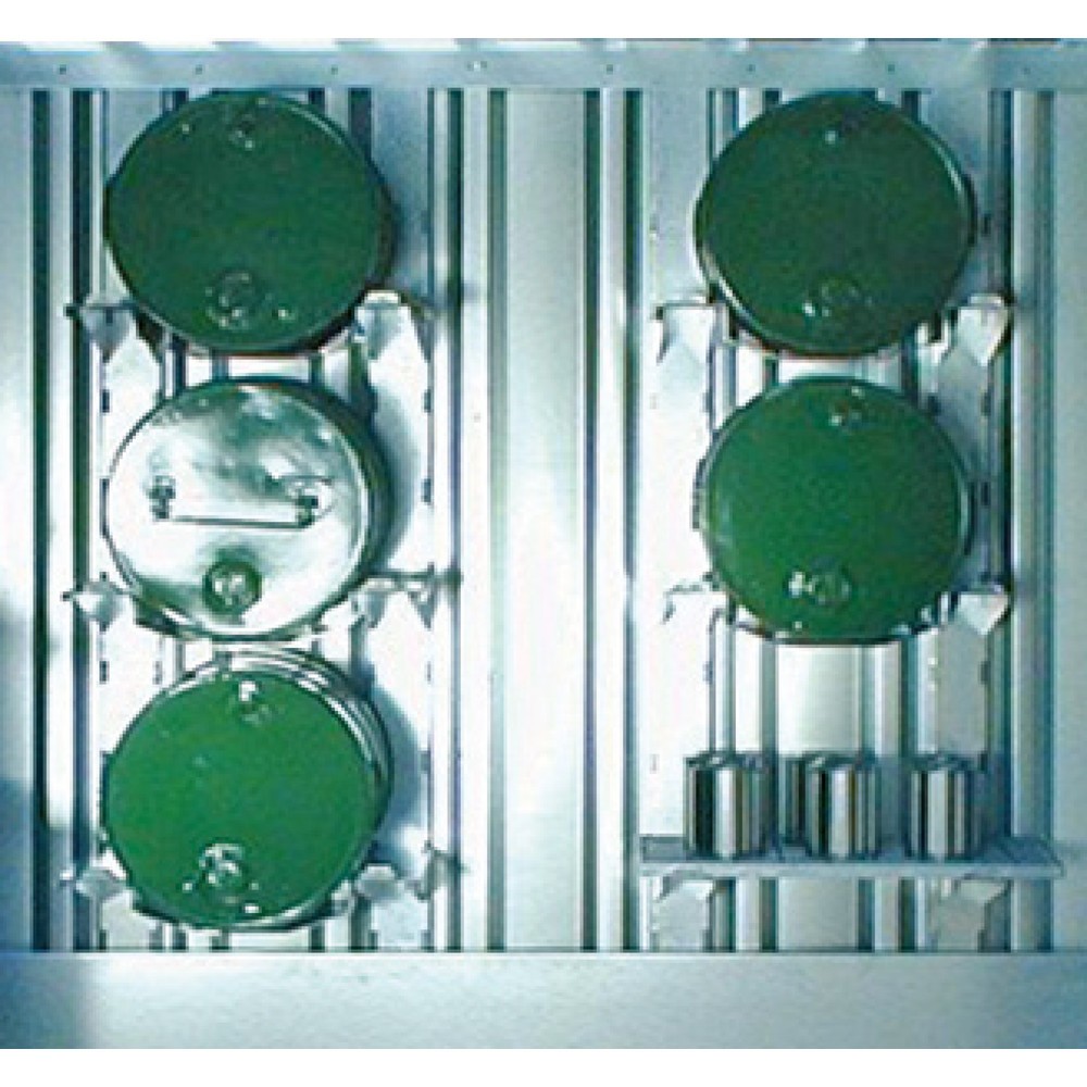 Fass-/ Gitterrostregal für SAFE Tank Gefahrstoffcontainer